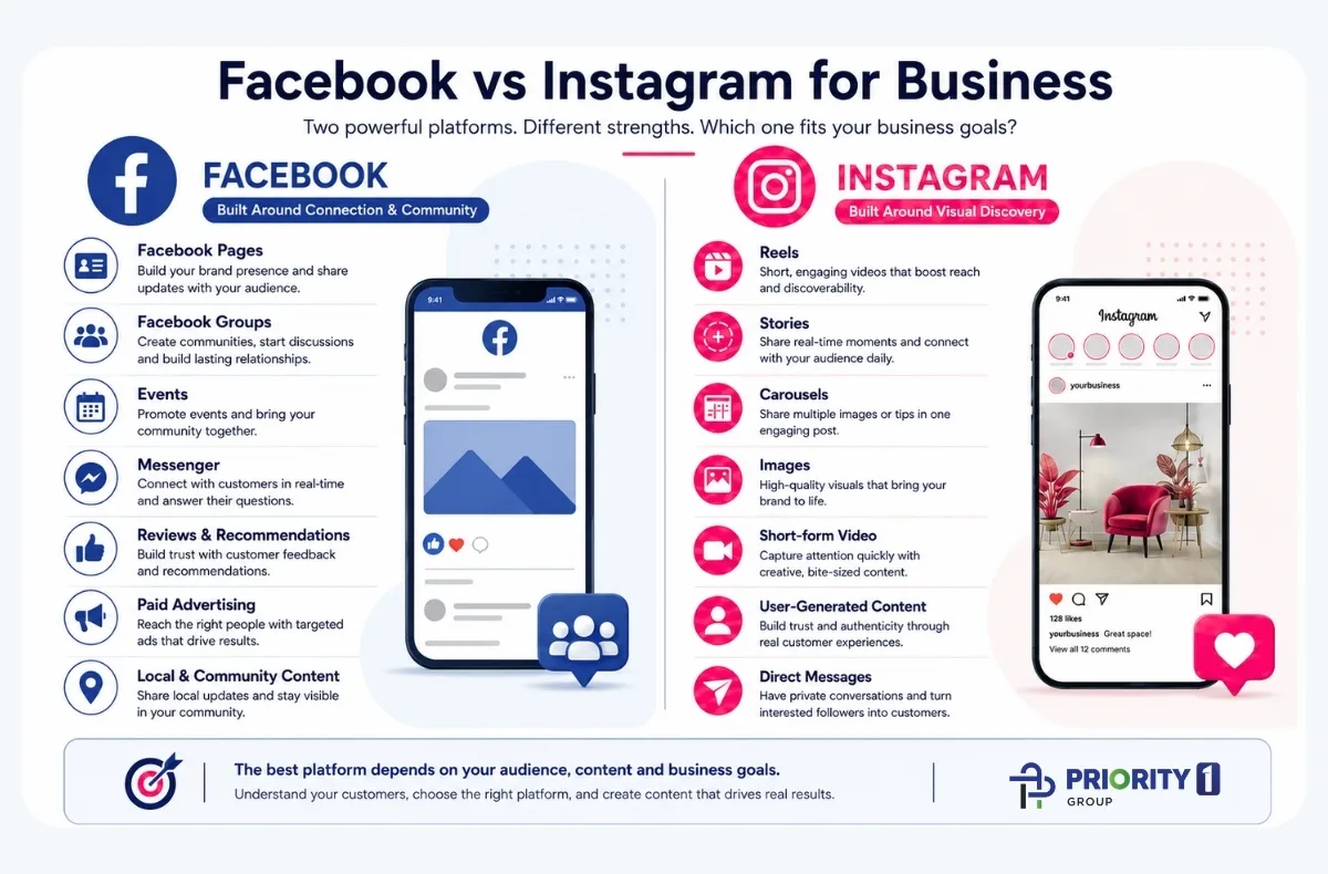 Instagram vs Facebook for Business: Which Is Better? 2 What Is the Difference Between Facebook and Instagram for Businesses